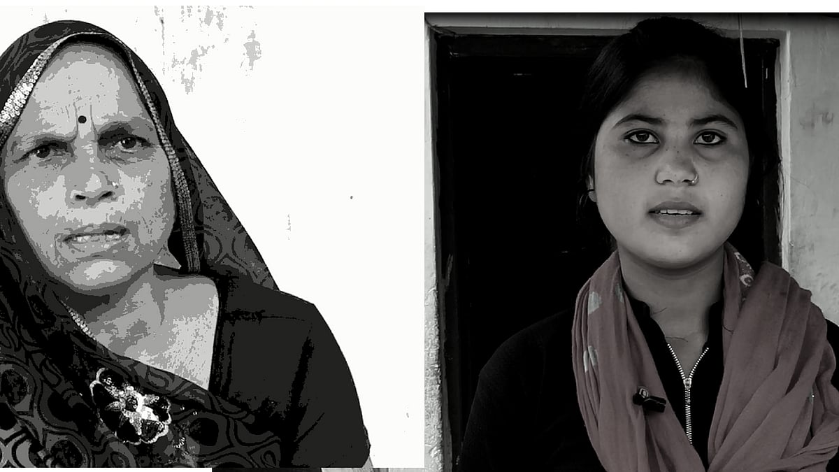 We have two women here who are divided by caste. Sheetal, a Dalit bride-to-be on the right who wants to take her wedding procession across the village and Urmila Devi on the left who has threatened violence if that happens.
