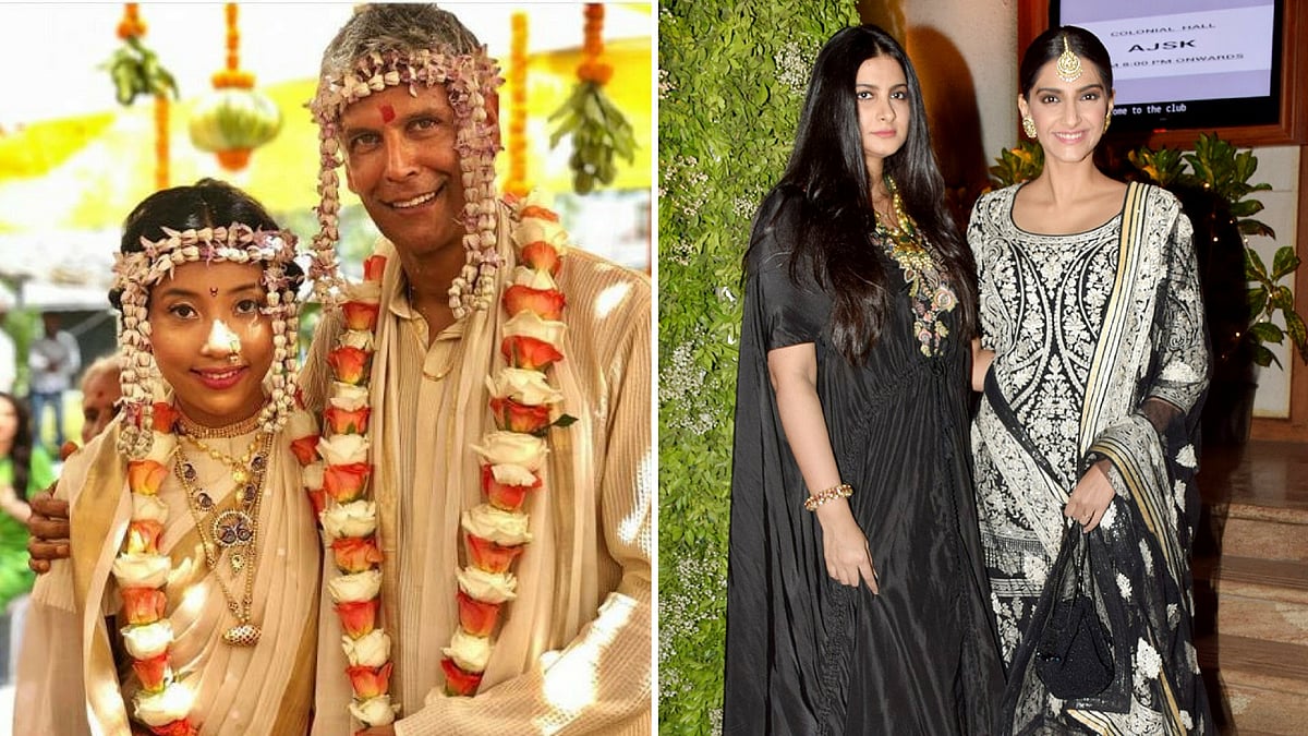 sMilind Soman gets married; Kapoor sister duo pose for the paparazzi. 