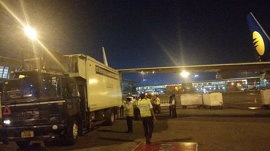 A Jet Airways aircraft hit a truck at Delhi’s IGI Airport. 