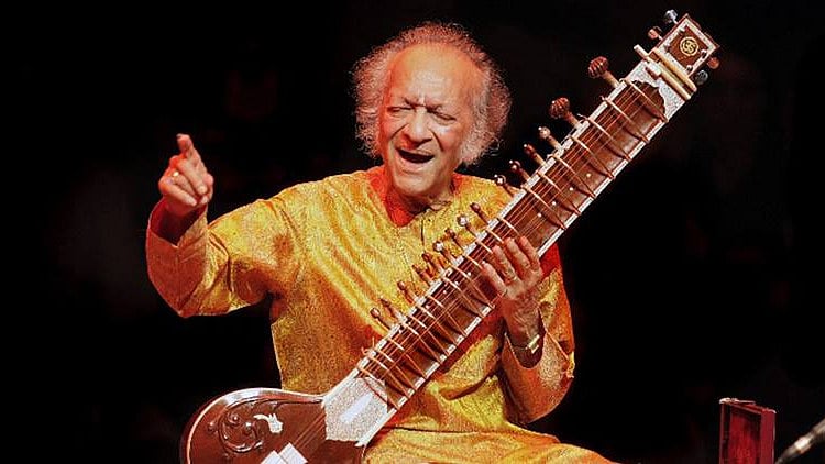 Pandit Ravi Shankar in concert. 