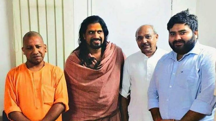 Manish Chandela (extreme right) openly boasted on Twitter that he burnt the Rohingyas camp in South Delhi’s Kalindi Kunj area on the adjoining night of 14 and 15 April.&nbsp;