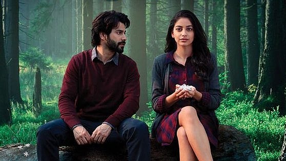 Varun Dhawan and Banita Sandhu in a poster of <i>October</i>.