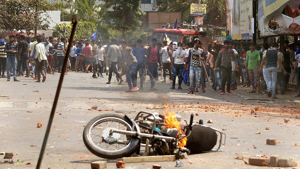 Bharat Bandh protests took place across the country against the alleged dilution of the SC/ST Act. 