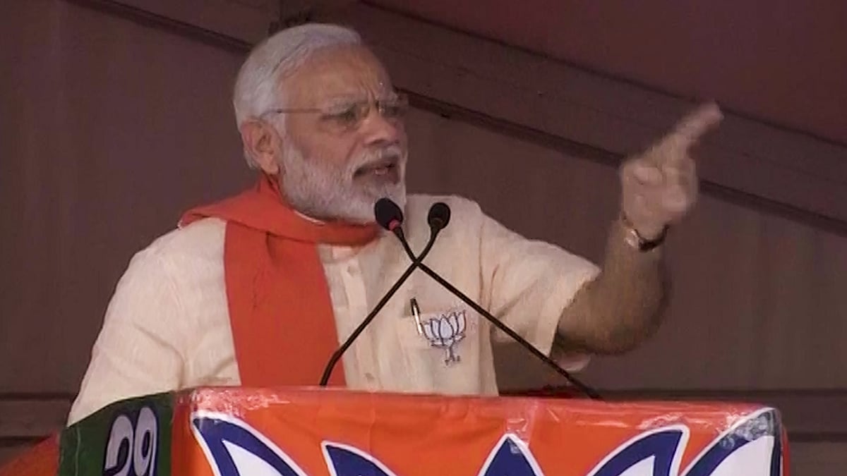 PM Modi addresses a rally in Karnataka’s Chitradurga 