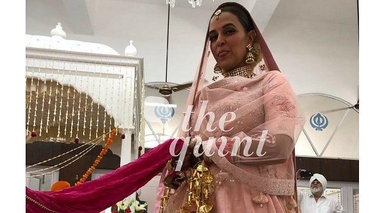Neha Dhupia got married to Angad Bedi in a private ceremony in Delhi.