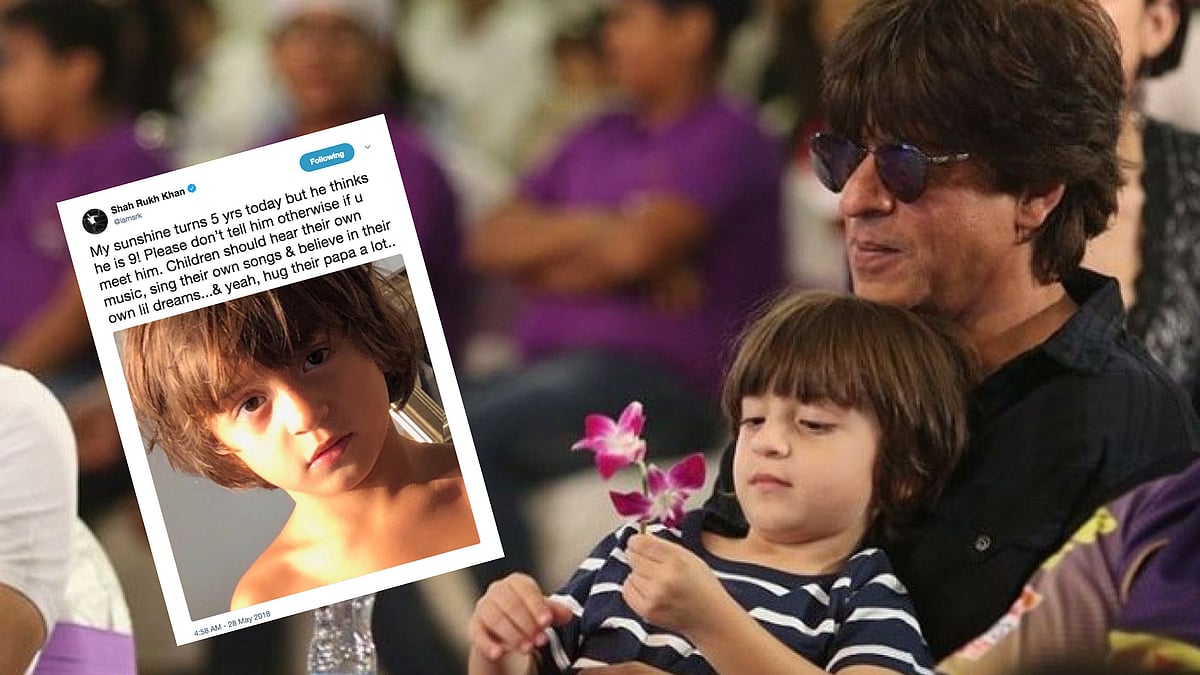 Shah Rukh Khan with son AbRam.