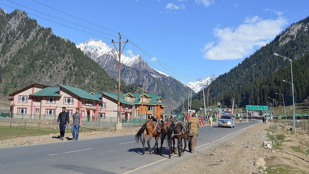 During the migration of nomads to highland pastures, all the utensils, bedding, tents, rice and maize flour are carried by the horses.