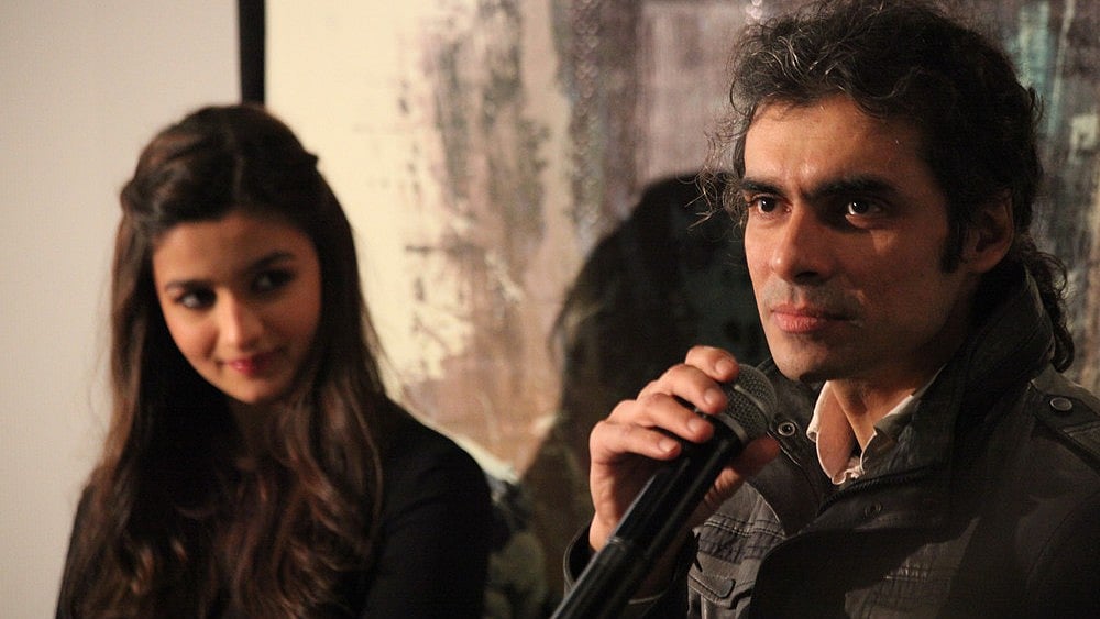 Alia Bhatt with Imtiaz Ali promote <i>Highway </i>in London.