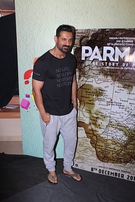 Mumbai: Actor John Abraham during the promotion of his upcoming film "Parmanu - The Story of Pokhran" in Mumbai on July 22, 2017. (Photo: IANS)