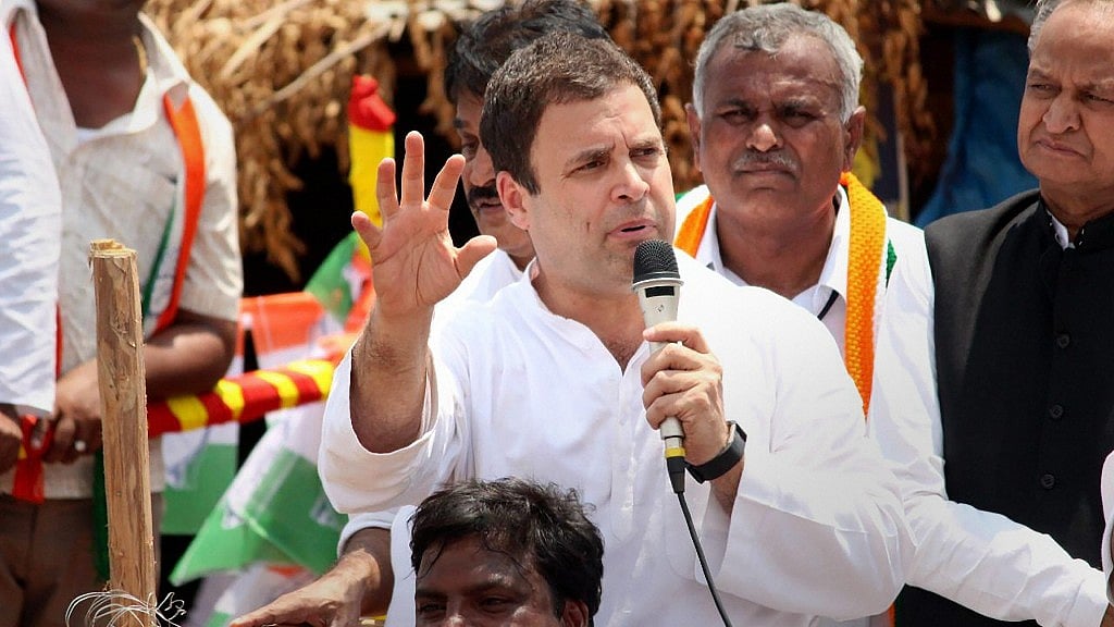 Congress president Rahul Gandhi on the campaign trail in Karnataka. 