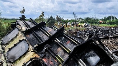 Rescuers work at the site where an airplane of Cuban airline “Cubana de Aviacion” crashed, in Havana, Cuba, on May 18, 2018. 