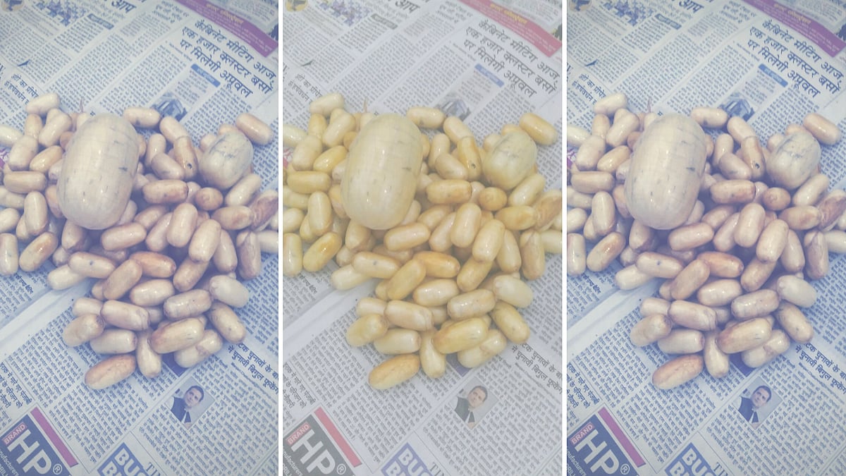 The cocaine capsules extracted from the woman’s body.