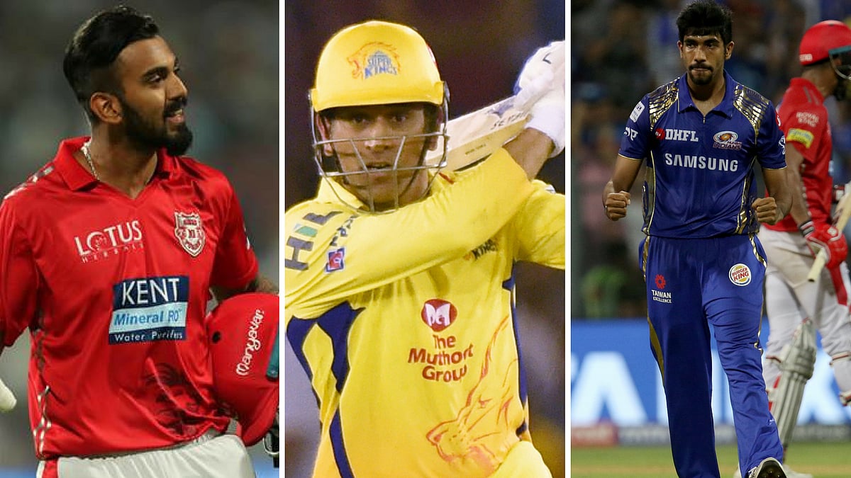 File pictures of KL Rahul, MS Dhoni and Jasprit Bumrah.
