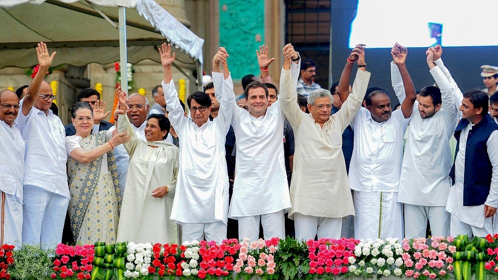 A never seen before show of strength by the Opposition at HD Kumaraswamy’s oath-taking ceremony