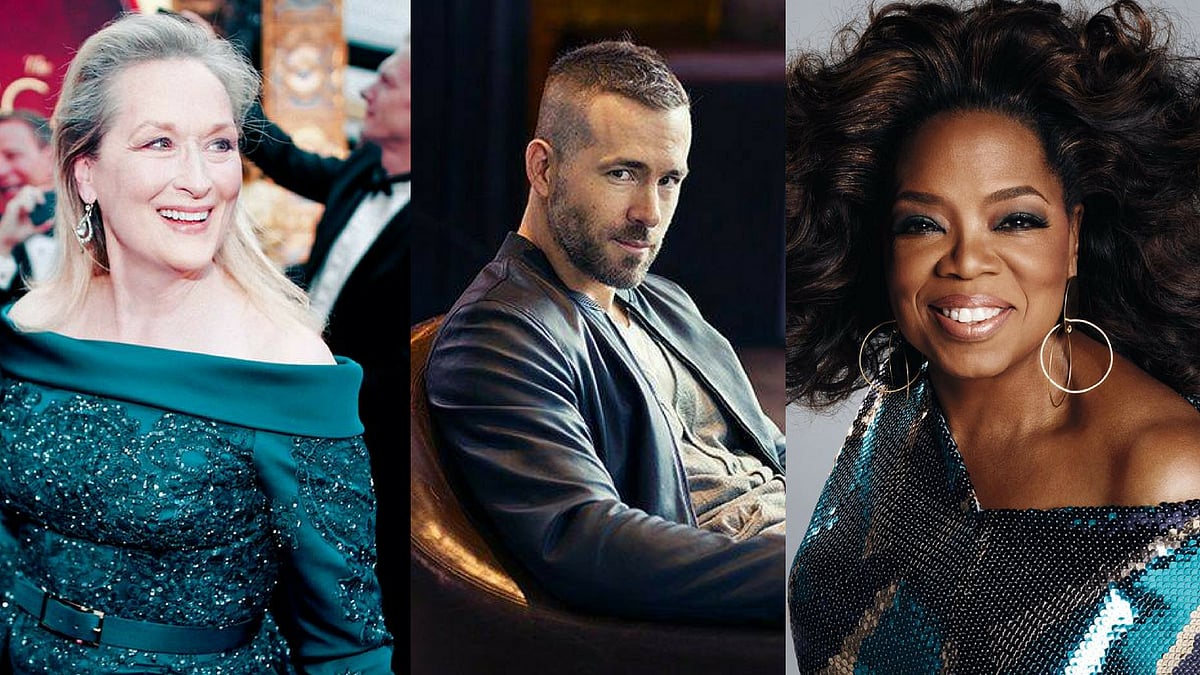 Meryl Streep, Ryan Reynolds and Oprah Winfrey. 