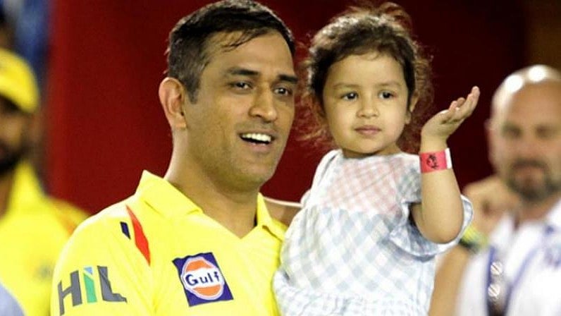 Chennai skipper MS Dhoni and daughter Ziva bid farewell to Pune.