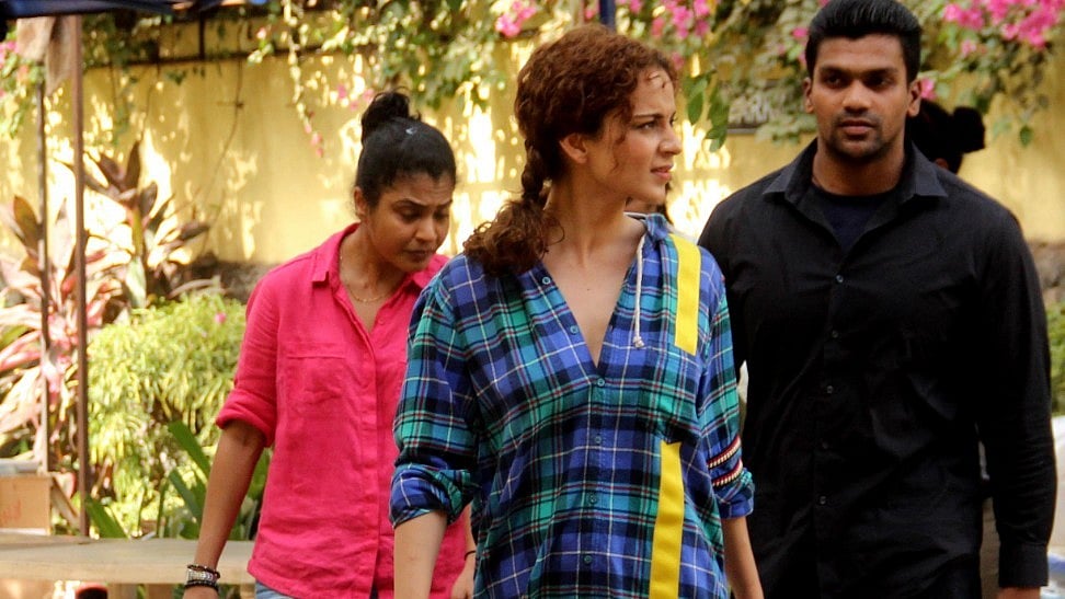 Kangana Ranaut on the sets of <i>Mental</i>.