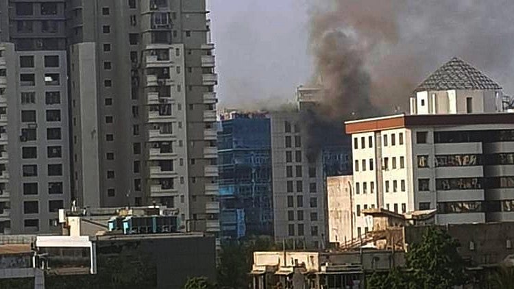 Three dead, nine injured as fire breaks out at Technic Plus One building in Goregaon. (Photo Courtesy: Facebook)