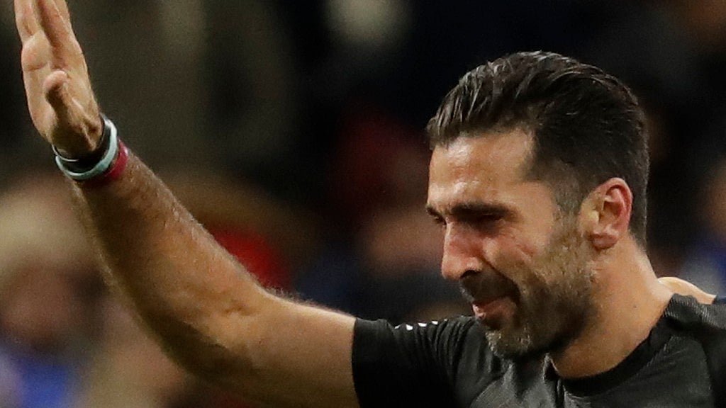 File picture of an emotional Gianluigi Buffon.