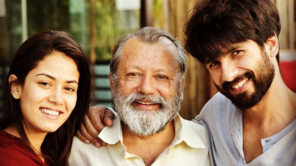 Mira Rajput, Pankaj Kapur and Shahid Kapoor.