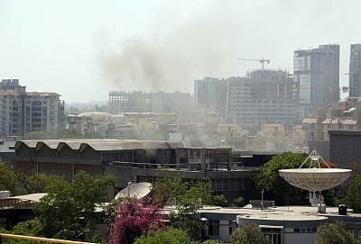 File Photo: Smoke comes out of the Space Applications Centre (SAC) at the ISRO campus where a fire broke out, in Ahmedabad on May 3, 2018.