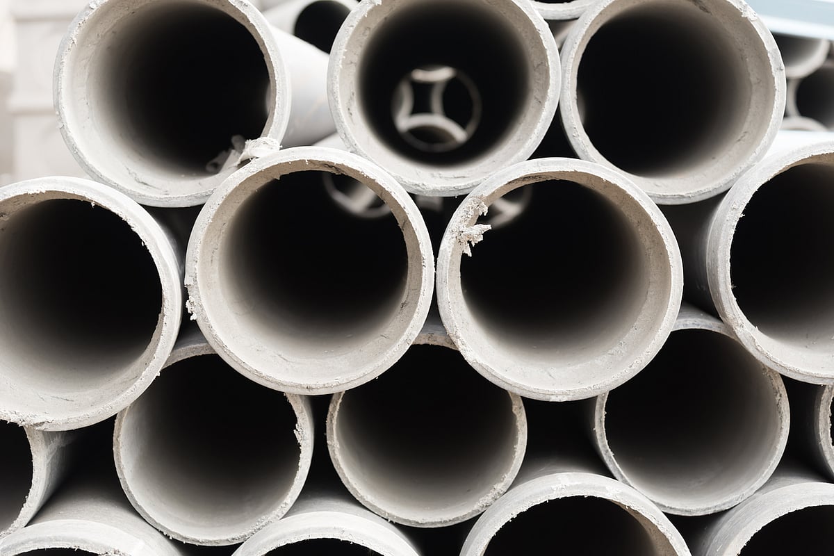 Asbestos Cement (AC) pipes