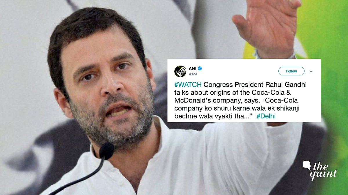Gandhi said that the founder of Coca-Cola was a <i>shikanji-wala</i> and the founder of McDonald’s was a <i>dhaba owner</i>.