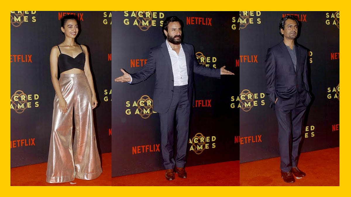 The starry red carpet of <i>Sacred Games</i>.&nbsp;