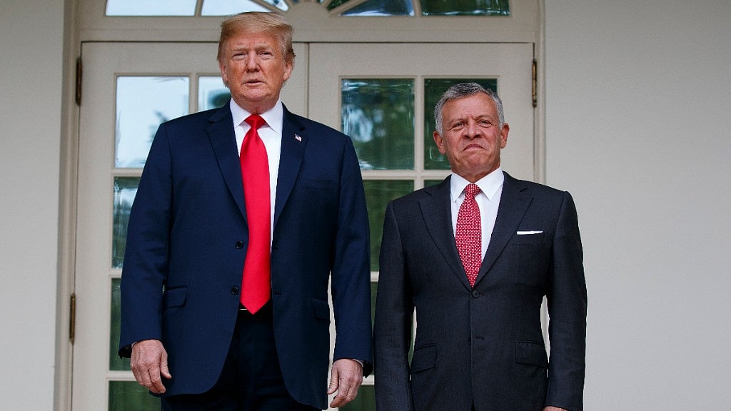 President Donald Trump with King Abdullah II of Jordan.