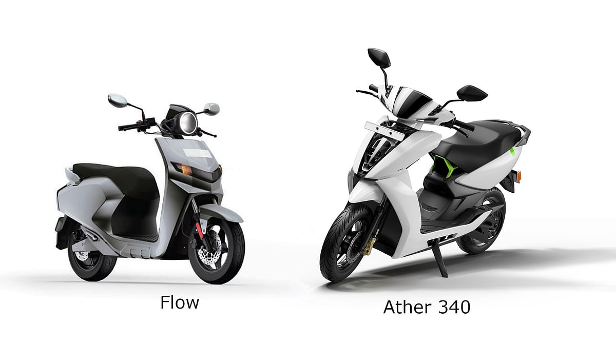 Flow scooter (left) and Ather 340 (right) compared. 