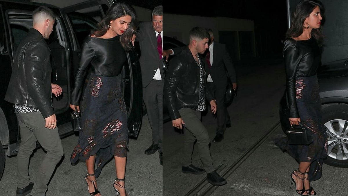 Priyanka Chopra and Nick Jonas spotted in West Hollywood on a dinner date. 