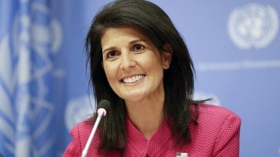 US ambassador to the United Nations Nikki Haley.&nbsp;