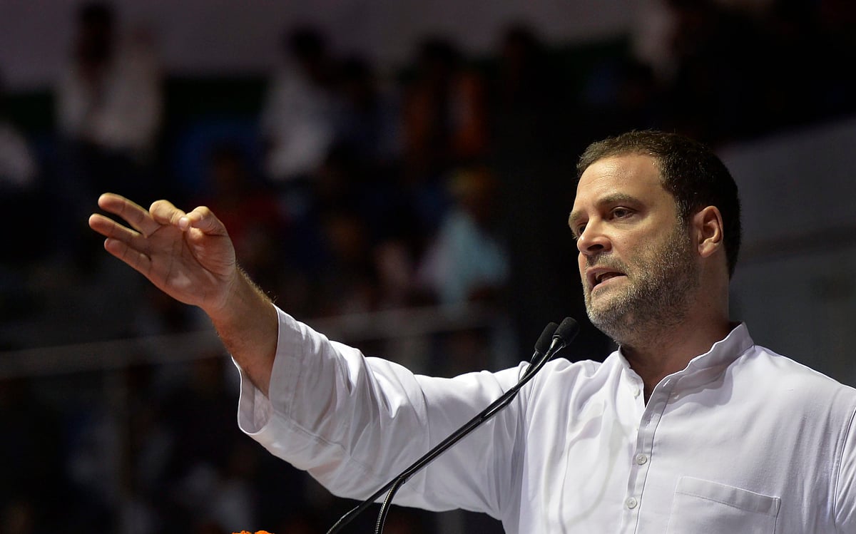 Rahul Gandhi addressing the OBC Conference