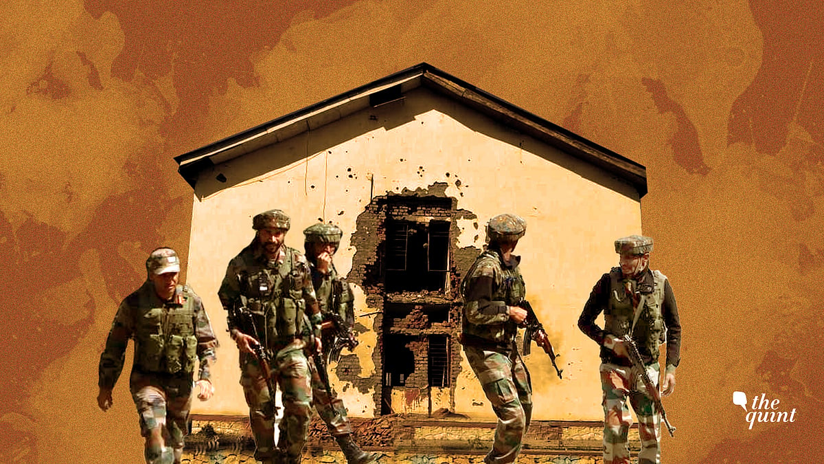 File photo of soldiers rushing to take position after suicide attackers stormed a BSF camp near Srinagar International Airport on 3 October, 2017. Image used for representational purposes.