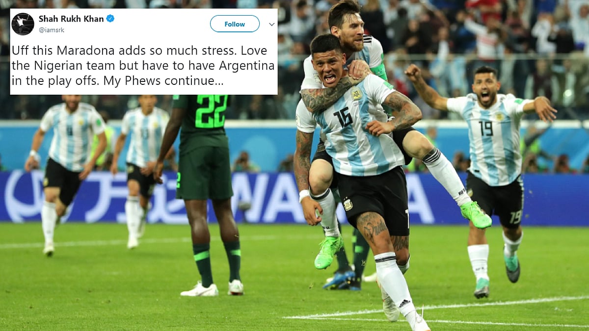 Lionel Messi and Marcos Rojo carried Argentina to the Round of 16 with their goals - and Bollywood was all for it