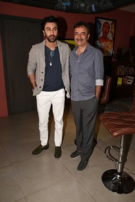 Actor Ranbir Kapoor and director Rajkumar Hirani. (Photo: IANS)