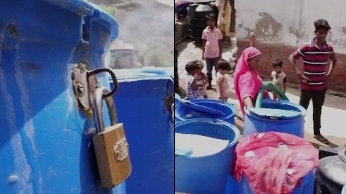 Ajmer residents lock up their water tanks because of the fear that it may get stolen
