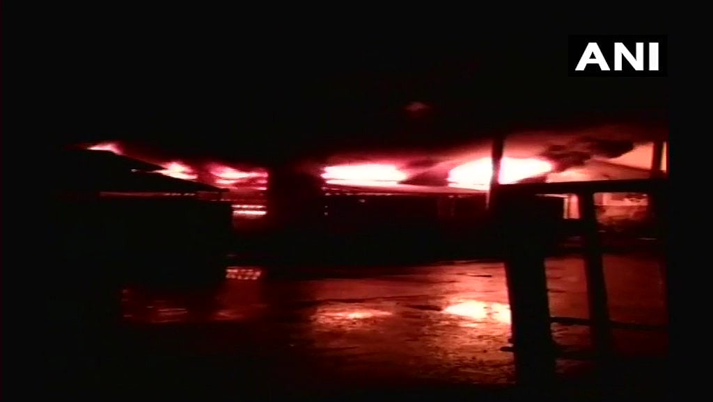 A fire gutted two houses in Navi Mumbai’s Sanpada area. 