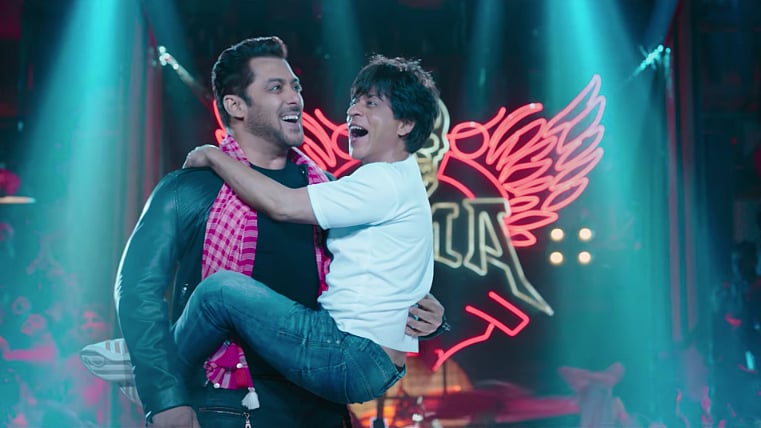 Salman Khan and Shah Rukh Khan in <i>Zero</i>.