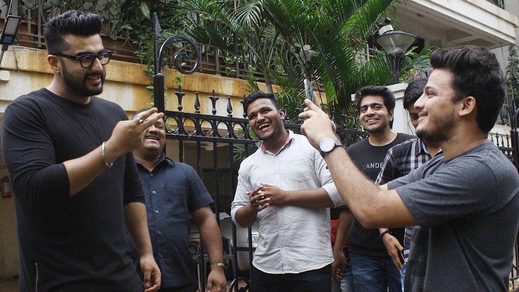 Arjun Kapoor poses for fans on his birthday.