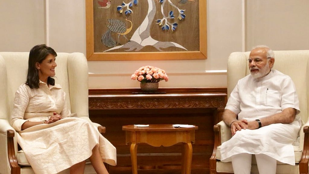 US’ envoy to the United Nations, Nikki Haley, in India for her first visit since assuming the role.