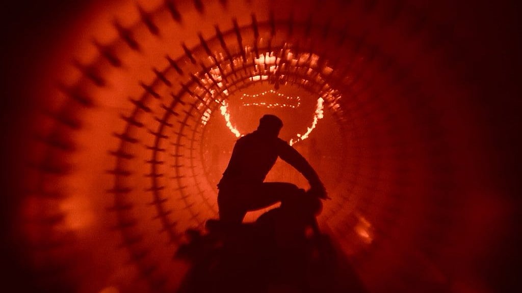 Salman Khan in a still from <i>Bharat</i>.