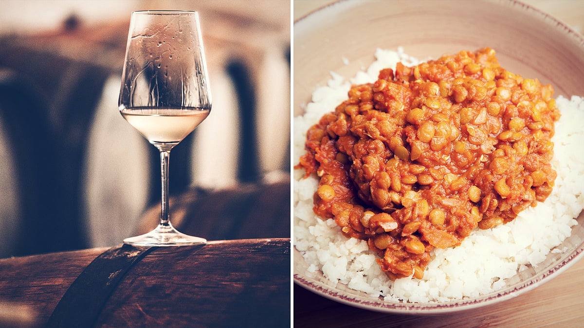 We Indians were never taught to pair wines with our fiery red chicken curries or even dal chawal!