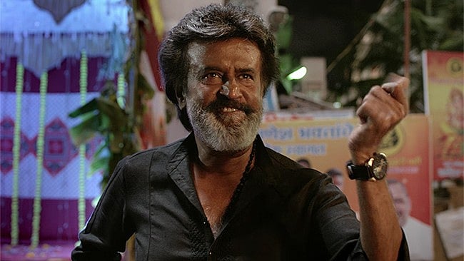 Rajinikanth in a still from the movie <i>Kaala</i>.&nbsp;