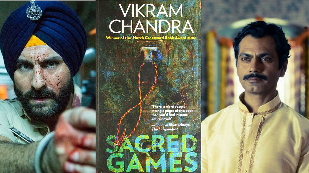 How does Nawazuddin Siddiqui and Saif Ali Khan’s  ‘Sacred Games’ differ from Vikram Chandra’s novel?