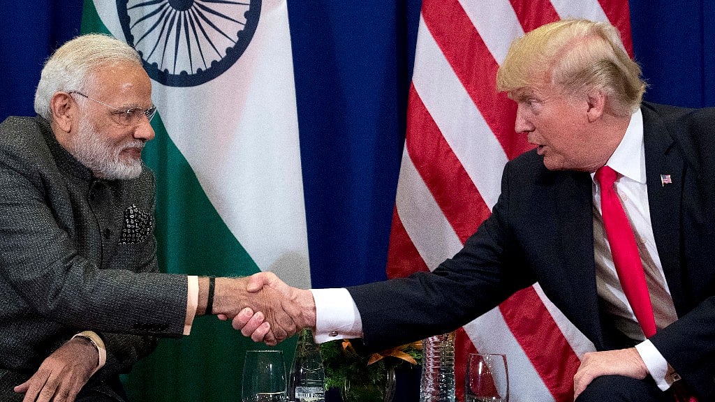 File photo of US President Donald Trump and PM Narendra Modi during a bilateral meeting at the ASEAN Summit.&nbsp;