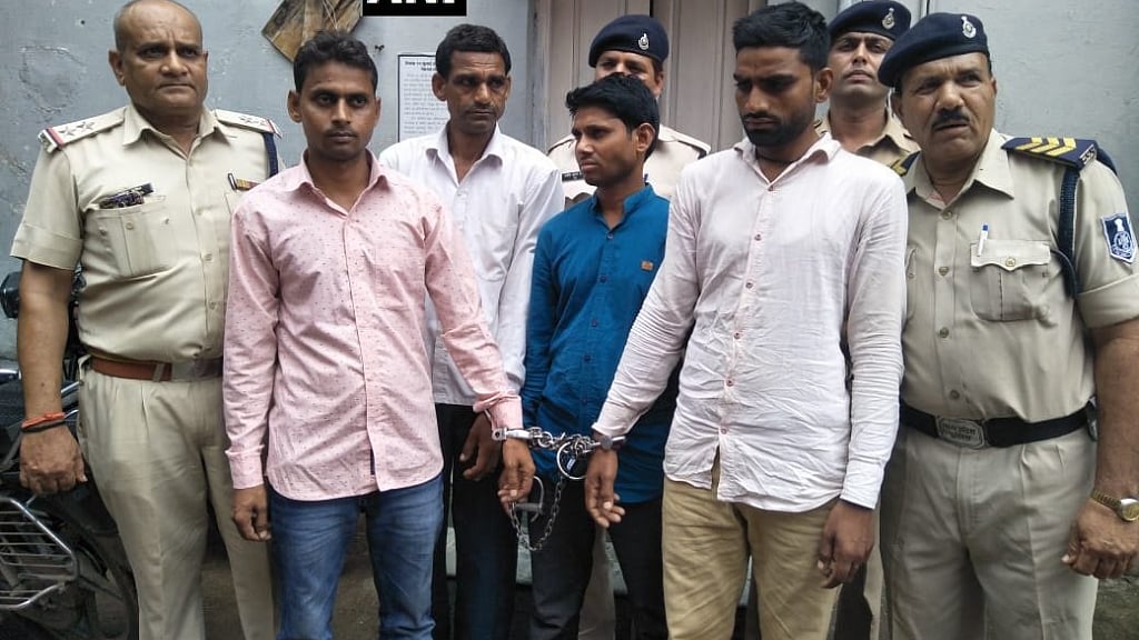 The four accused who have been awarded imprisonment of 4 years each in the 2013 Vyapam Scam case.&nbsp;