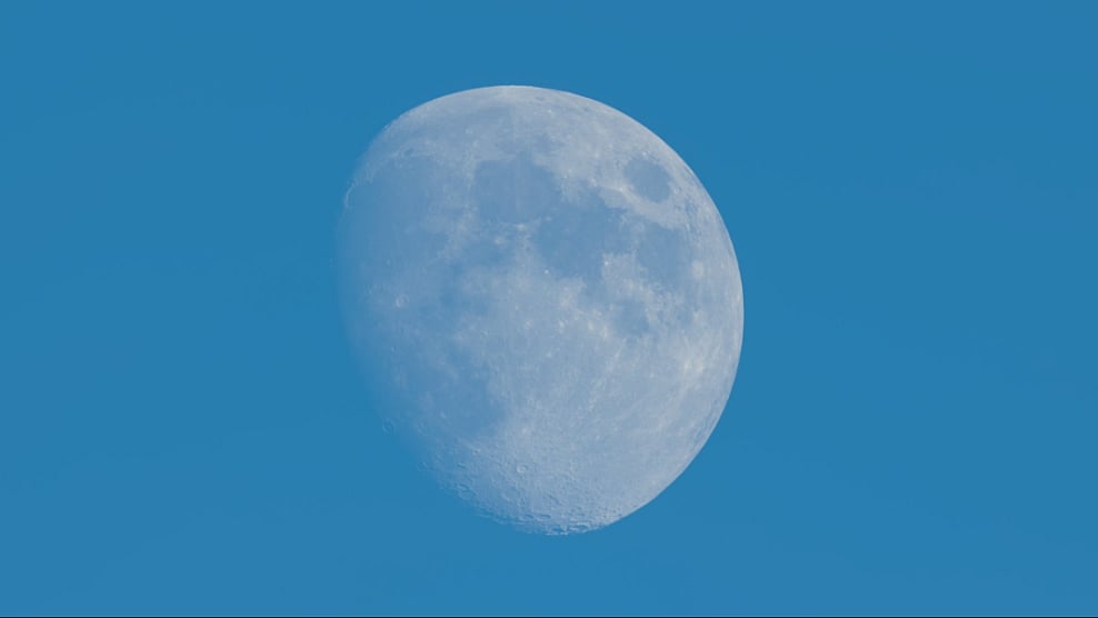 The moon’s expected to be seen all around the world in daytime. Here it is photographed in London