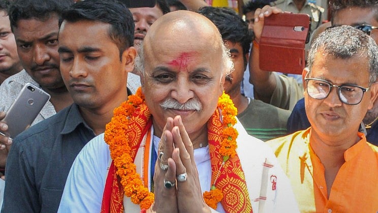 President of newly-formed Antarrashtriya Hindu Parishad (AHP) Pravin Togadia at Ugratara Temple, in Guwahati.