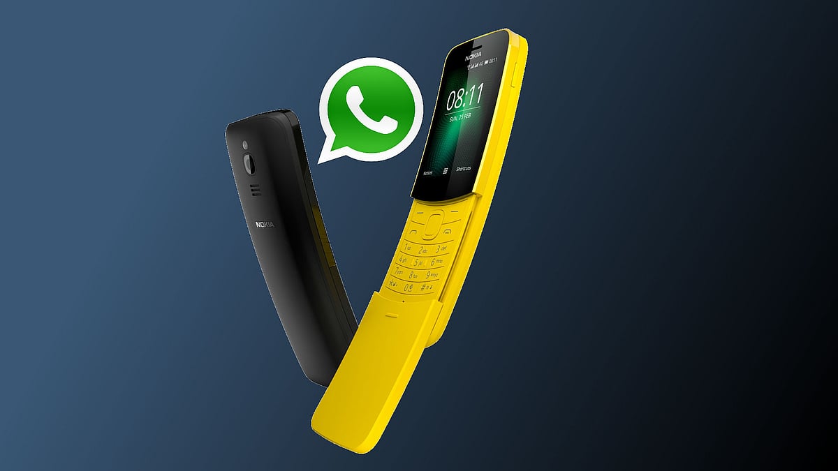 Nokia 8110 4G finally supports WhatsApp. 